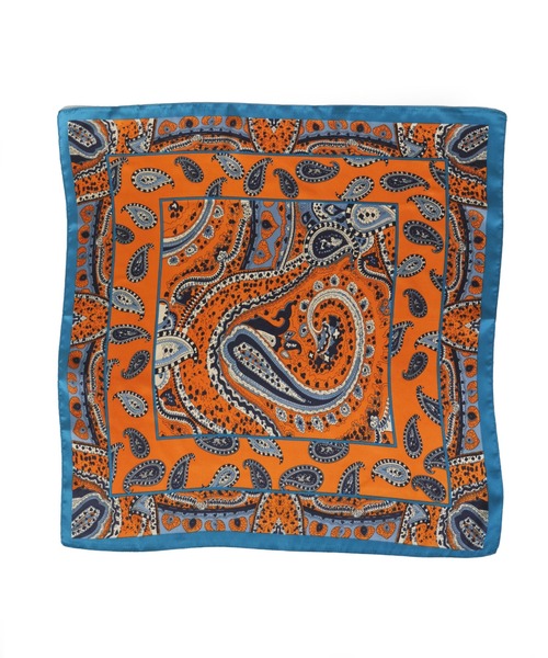 MIAN （ミアン）の「ペーズリーパターンマルチスカーフ（バンダナ/スカーフ・レディース・アイボリー/サックスブルー/オレンジ・FREE）」の18枚目の写真