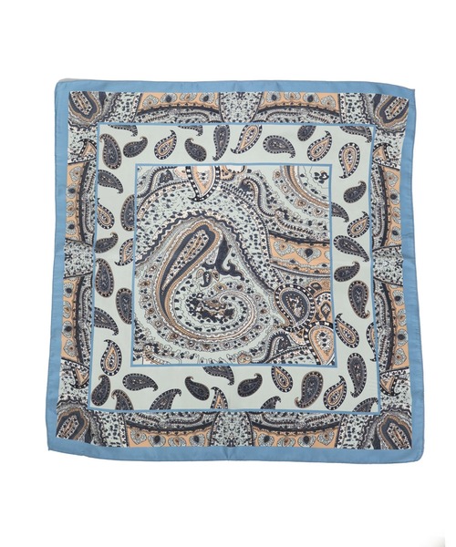 MIAN （ミアン）の「ペーズリーパターンマルチスカーフ（バンダナ/スカーフ・レディース・アイボリー/サックスブルー/オレンジ・FREE）」の19枚目の写真