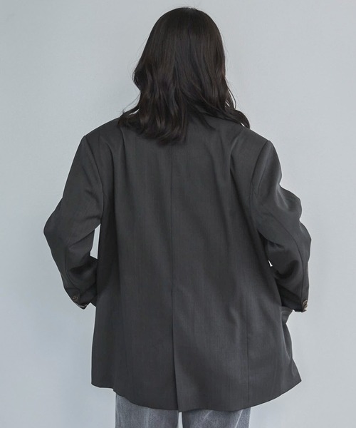 feepur（フェピュール）の「【セットアップ可】テーラードオーバージャケット（テーラードジャケット・レディース・ブラウン/チャコールグレー/ブラック/グレイッシュベージュ・MEDIUM）」の14枚目の写真