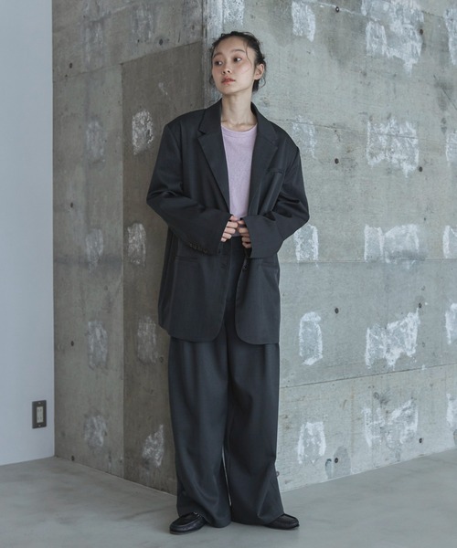 feepurテーラードオーバージャケット ブラウン セットアップ可】テーラードオーバージャケット（テーラード