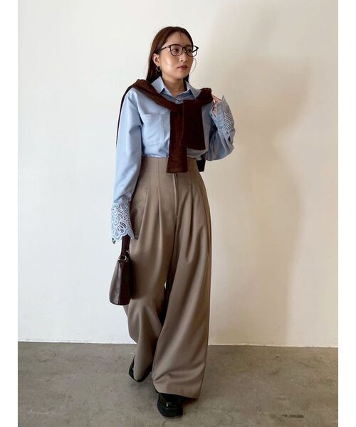 LAGUNAMOON(ラグナムーン)の「【REVIVAL】2タックワイドパンツ(その他パンツ・レディース・モカ/チャコールグレー・SMALL/MEDIUM)」の14枚目の写真