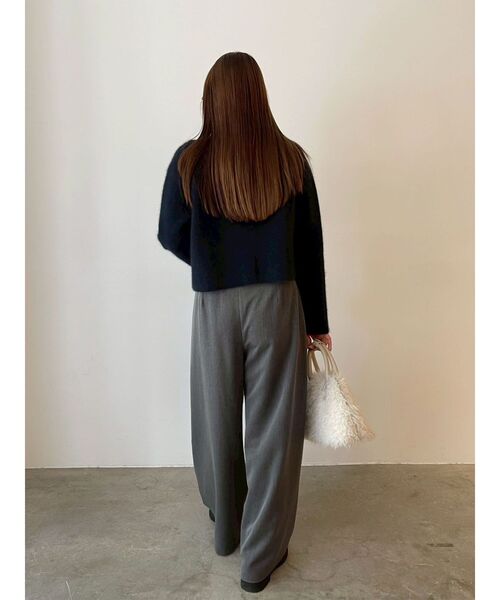 LAGUNAMOON（ラグナムーン）の「【REVIVAL】2タックワイドパンツ（その他パンツ・レディース・モカ/チャコールグレー・SMALL/MEDIUM）」の4枚目の写真