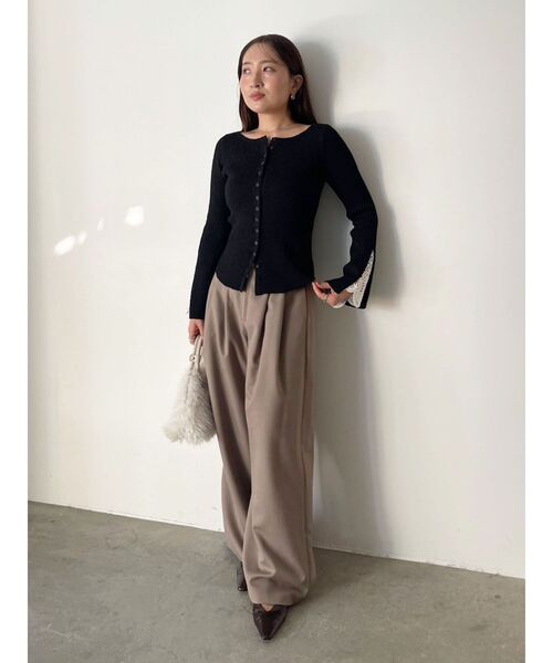 LAGUNAMOON（ラグナムーン）の「【REVIVAL】2タックワイドパンツ（その他パンツ・レディース・モカ/チャコールグレー・SMALL/MEDIUM）」の6枚目の写真