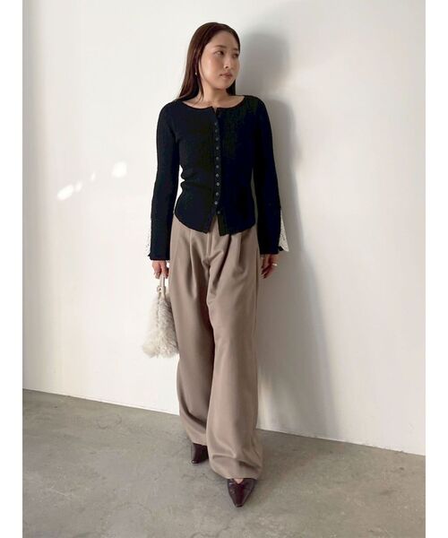 LAGUNAMOON（ラグナムーン）の「【REVIVAL】2タックワイドパンツ（その他パンツ・レディース・モカ/チャコールグレー・SMALL/MEDIUM）」の7枚目の写真