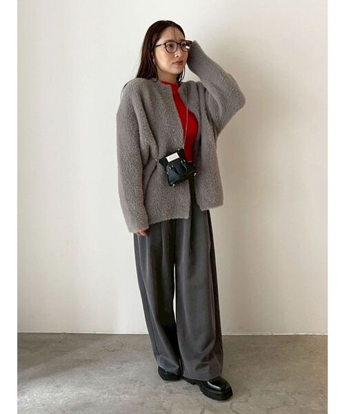 LAGUNAMOON（ラグナムーン）の「【REVIVAL】2タックワイドパンツ（その他パンツ・レディース・モカ/チャコールグレー・SMALL/MEDIUM）」の9枚目の写真