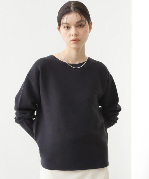 THE SHOP TK （ザ ショップ ティーケー ）の「【S-XLサイズ/選べる7色】どこから見ても美しい ガーターニット/毛玉になりにくい/洗濯機OK（ニット/セーター・レディース・ライトブルー/ブルーグリーン/スミクロ/ナチュラル/パープル系/ダークブラウン系8/ワインレッド・11/12/13/14）」の9枚目の写真