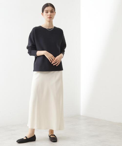 THE SHOP TK （ザ ショップ ティーケー ）の「【S-XLサイズ/選べる7色】どこから見ても美しい ガーターニット/毛玉になりにくい/洗濯機OK（ニット/セーター・レディース・ライトブルー/ブルーグリーン/スミクロ/ナチュラル/パープル系/ダークブラウン系8/ワインレッド・11/12/13/14）」の10枚目の写真