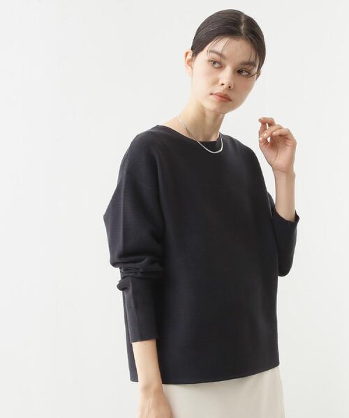 THE SHOP TK （ザ ショップ ティーケー ）の「【S-XLサイズ/選べる7色】どこから見ても美しい ガーターニット/毛玉になりにくい/洗濯機OK（ニット/セーター・レディース・ライトブルー/ブルーグリーン/スミクロ/ナチュラル/パープル系/ダークブラウン系8/ワインレッド・11/12/13/14）」の11枚目の写真