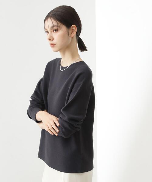 THE SHOP TK （ザ ショップ ティーケー ）の「【S-XLサイズ/選べる7色】どこから見ても美しい ガーターニット/毛玉になりにくい/洗濯機OK（ニット/セーター・レディース・ライトブルー/ブルーグリーン/スミクロ/ナチュラル/パープル系/ダークブラウン系8/ワインレッド・11/12/13/14）」の12枚目の写真