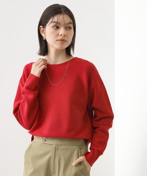 THE SHOP TK （ザ ショップ ティーケー ）の「【S-XLサイズ/選べる7色】どこから見ても美しい ガーターニット/毛玉になりにくい/洗濯機OK（ニット/セーター・レディース・ライトブルー/ブルーグリーン/スミクロ/ナチュラル/パープル系/ダークブラウン系8/ワインレッド・11/12/13/14）」の22枚目の写真