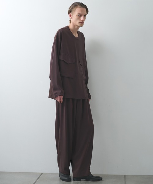 UJOH（ウジョー）の「【UJOH HOMME/ウジョー】Wide 2 Tuck PNT（スラックス・メンズ・ブラック/ブラウン・4/5）」の15枚目の写真