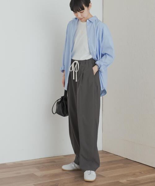 URBAN RESEARCH DOORS（アーバンリサーチドアーズ）の「ドロストコクーンパンツ（その他パンツ・レディース・ブラック/チャコールグレー・MEDIUM）」の9枚目の写真