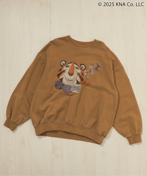 F.O.KIDS(エフオーキッズ)の「ケロッグ ガーメントダイトレーナー(オトナ)(スウェット・レディース・ターコイズブルー/レッド/キャメル/チャコール・LARGE/MEDIUM)」の4枚目の写真