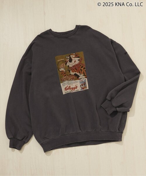 F.O.KIDS(エフオーキッズ)の「ケロッグ ガーメントダイトレーナー(オトナ)(スウェット・レディース・ターコイズブルー/レッド/キャメル/チャコール・LARGE/MEDIUM)」の2枚目の写真