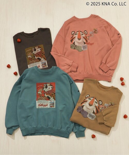 F.O.KIDS(エフオーキッズ)の「ケロッグ ガーメントダイトレーナー(オトナ)(スウェット・レディース・ターコイズブルー/レッド/キャメル/チャコール・LARGE/MEDIUM)」の18枚目の写真