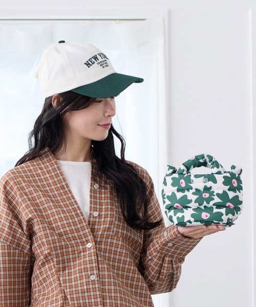 ROOTOTE(ルートート)の「ルートート / 限定 ミニショルダーバッグ 2way ポシェット 軽量 ダウン 花柄 斜め掛け FE.べビールー.フラワーRTG-A(ショルダーバッグ・レディース・グリーン/イエロー・FREE)」の2枚目の写真