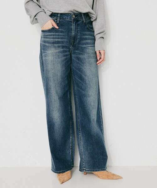 UNTITLED（アンタイトル）の「【 Healthy DENIM 】別注 Pink Pepper ワイドストレートデニム（デニムパンツ・レディース・ブルー系その他・01/00/03/02）」の3枚目の写真