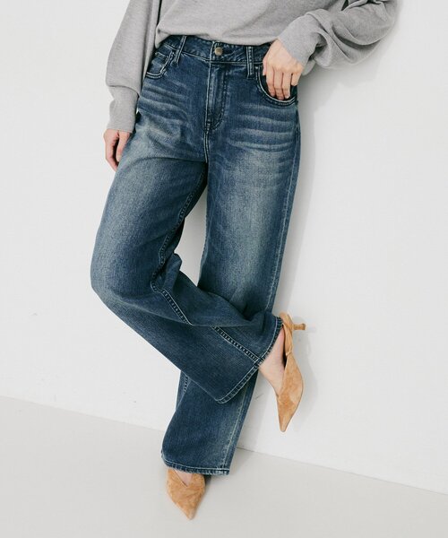 UNTITLED（アンタイトル）の「【 Healthy DENIM 】別注 Pink Pepper ワイドストレートデニム（デニムパンツ・レディース・ブルー系その他・01/00/03/02）」の4枚目の写真