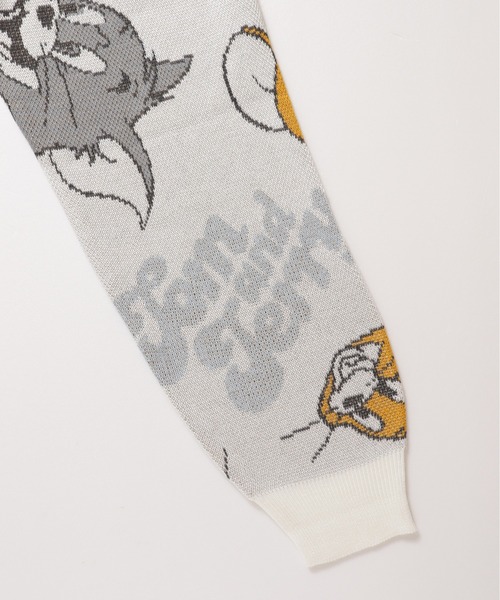 Tom&Jerry(トムアンドジェリー)の「【TOM & JERRY/トムとジェリー】ジャガードクルーネックニット(ニット/セーター・レディース・ベージュ/ワインレッド/オフホワイト/ブルー・MEDIUM/LARGE)」の7枚目の写真
