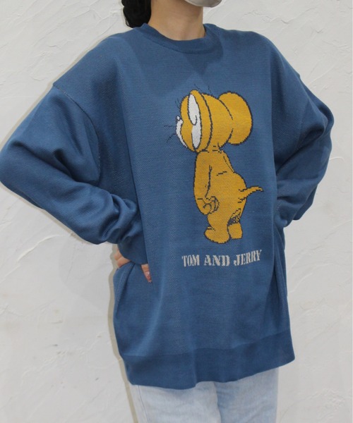 Tom&Jerry(トムアンドジェリー)の「【TOM & JERRY/トムとジェリー】ジャガードクルーネックニット(ニット/セーター・レディース・ベージュ/ワインレッド/オフホワイト/ブルー・MEDIUM/LARGE)」の16枚目の写真