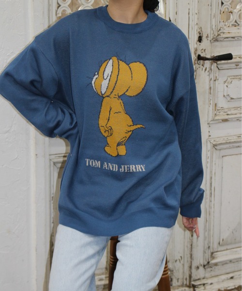 Tom&Jerry(トムアンドジェリー)の「【TOM & JERRY/トムとジェリー】ジャガードクルーネックニット(ニット/セーター・レディース・ベージュ/ワインレッド/オフホワイト/ブルー・MEDIUM/LARGE)」の18枚目の写真