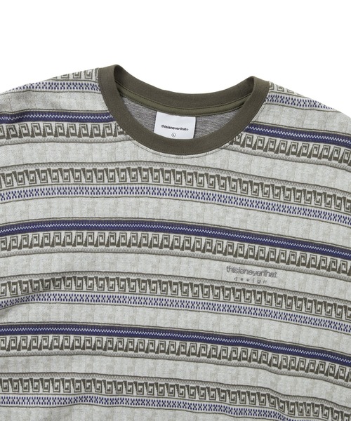 thisisneverthat(ディスイズネバーザット)の「Pattern Striped L/S Tee(Tシャツ/カットソー・メンズ・アイボリー/カーキ・L/M/S/XL)」の3枚目の写真