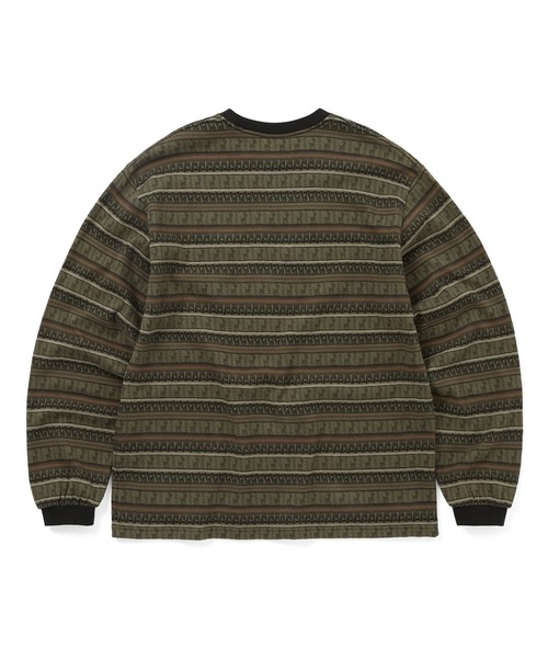 thisisneverthat(ディスイズネバーザット)の「Pattern Striped L/S Tee(Tシャツ/カットソー・メンズ・アイボリー/カーキ・L/M/S/XL)」の7枚目の写真