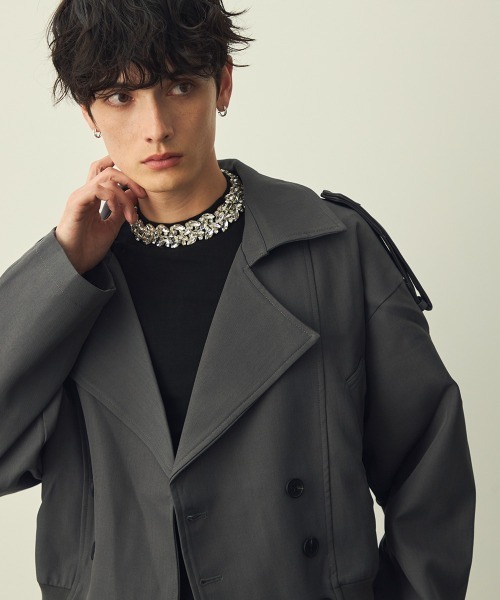 Shoowtime(ショウタイム)の「Jeweled neck mock neck top / ネックビジューモックネックカットソー(Tシャツ/カットソー・メンズ・ブラック・LARGE/MEDIUM/X-LARGE)」の17枚目の写真