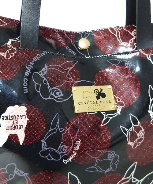 CRYSTAL BALL(クリスタルボール)の「Retrouvailles(トートバッグ・レディース・ブラック×レッド/マルチ/ホワイト系その他/ブラック×ホワイト/インディゴブルー/ネイビー/ブラック系その他/ホワイト×ブルー/ブラック×グリーン・FREE)」の10枚目の写真