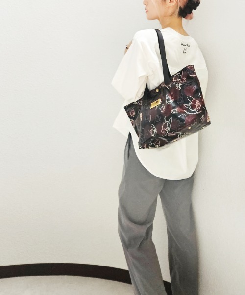 CRYSTAL BALL(クリスタルボール)の「Retrouvailles(トートバッグ・レディース・ブラック×レッド/マルチ/ホワイト系その他/ブラック×ホワイト/インディゴブルー/ネイビー/ブラック系その他/ホワイト×ブルー/ブラック×グリーン・FREE)」の16枚目の写真