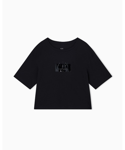 ARMANI EXCHANGE(アルマーニエクスチェンジ)の「【A|X アルマーニ エクスチェンジ】AXロゴ クロップド 半袖クルーネックTシャツ/CROPPED(Tシャツ/カットソー・レディース・ホワイト/ブラック・MEDIUM/SMALL/X-LARGE/X-SMALL/LARGE)」の10枚目の写真