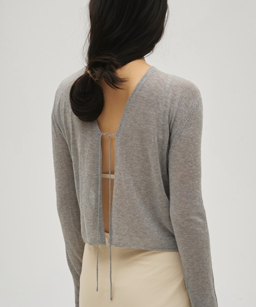 TODAYFUL(トゥデイフル)の「Compact Sheer Knitcardigan(カーディガン/ボレロ・レディース・ブラック/ホワイト/グレー・FREE)」の6枚目の写真