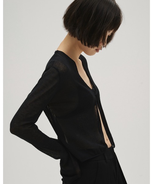 TODAYFUL(トゥデイフル)の「Compact Sheer Knitcardigan(カーディガン/ボレロ・レディース・ブラック/ホワイト/グレー・FREE)」の8枚目の写真