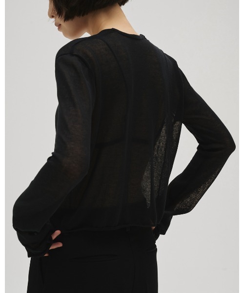 TODAYFUL(トゥデイフル)の「Compact Sheer Knitcardigan(カーディガン/ボレロ・レディース・ブラック/ホワイト/グレー・FREE)」の9枚目の写真