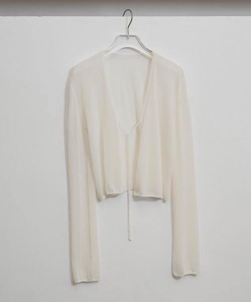 TODAYFUL(トゥデイフル)の「Compact Sheer Knitcardigan(カーディガン/ボレロ・レディース・ブラック/ホワイト/グレー・FREE)」の12枚目の写真