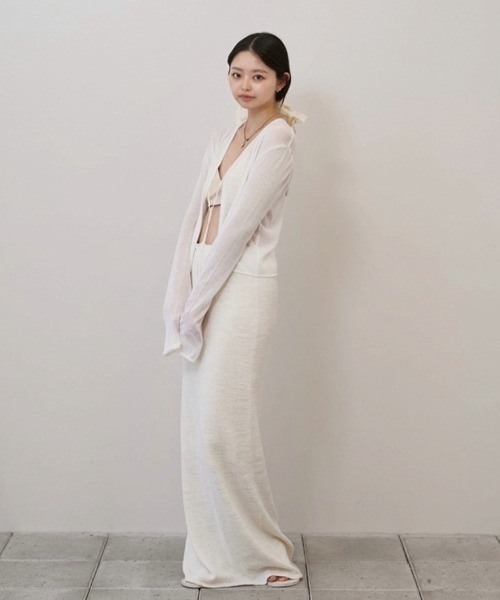 TODAYFUL(トゥデイフル)の「Compact Sheer Knitcardigan(カーディガン/ボレロ・レディース・ブラック/ホワイト/グレー・FREE)」の15枚目の写真