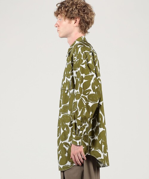 HAVERSACK（ハバーザック）の「HAVERSACK ATTIRE コットン総柄 ロングスリーブシャツ（シャツ/ブラウス・メンズ・グリーン系その他・M/L）」の4枚目の写真