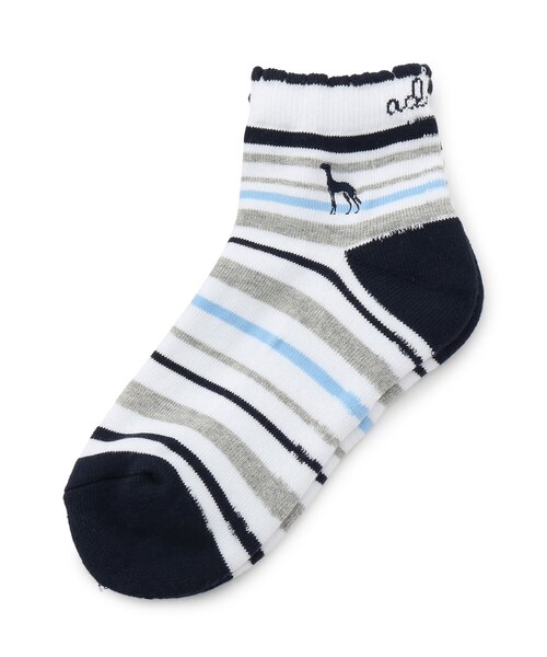 adabat(アダバット)の「マルチボーダーレギュラーソックス(ソックス/靴下・レディース・ホワイト系3/ベージュ系2/ピンク系7・00)」の4枚目の写真