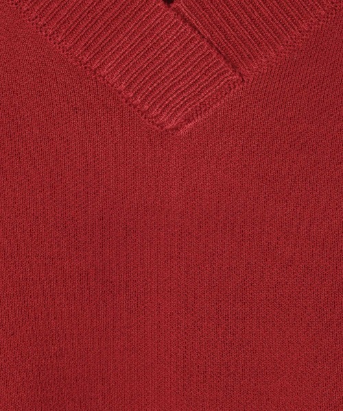 BAYFLOW（ベイフロー）の「[ヒップまでカバーする]オーバーサイズVネックニット（ニット/セーター・レディース・マスタード/ボルドー/オフホワイト/ブルー/ブラック/ブルーグリーン/ピンク/ライトブルー・FREE）」の17枚目の写真