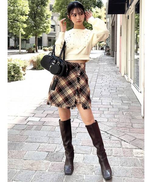 RESEXXY（リゼクシー）の「フリンジラップミニスカート（スカート・レディース・ブルー/ブラック/ブラウン・FREE）」の14枚目の写真