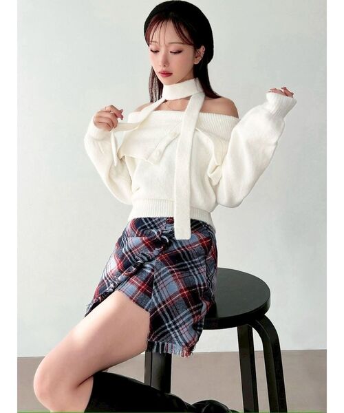 RESEXXY（リゼクシー）の「フリンジラップミニスカート（スカート・レディース・ブルー/ブラック/ブラウン・FREE）」の19枚目の写真