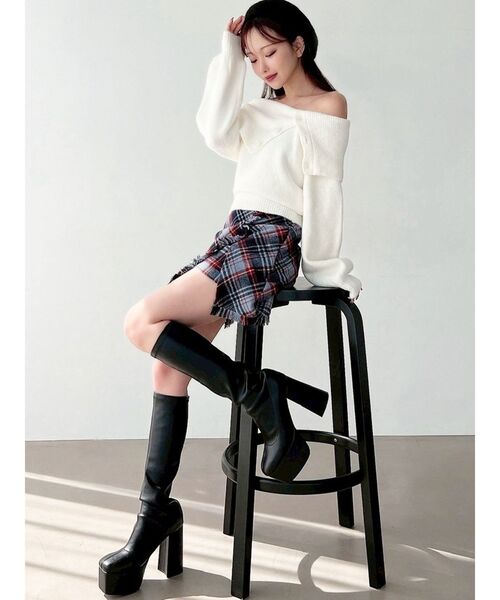 RESEXXY（リゼクシー）の「フリンジラップミニスカート（スカート・レディース・ブルー/ブラック/ブラウン・FREE）」の20枚目の写真