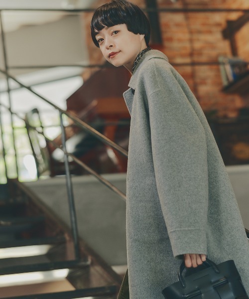 ◇リバーシブルステンカラーリバーコート（ステンカラーコート