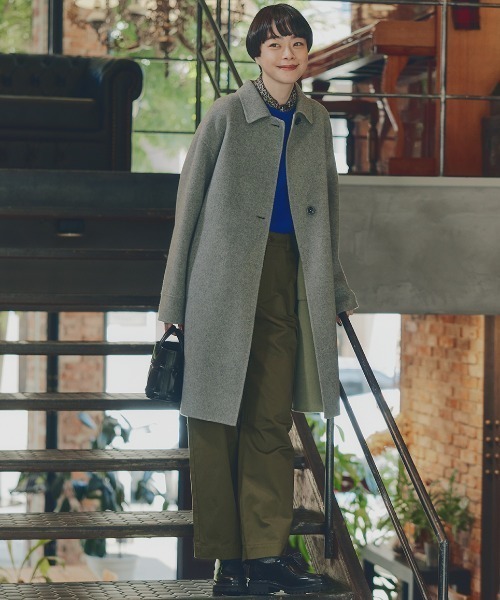 ◇リバーシブルステンカラーリバーコート（ステンカラーコート