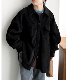 reca | コーデュロイ裏起毛フリースシャツ(その他アウター)