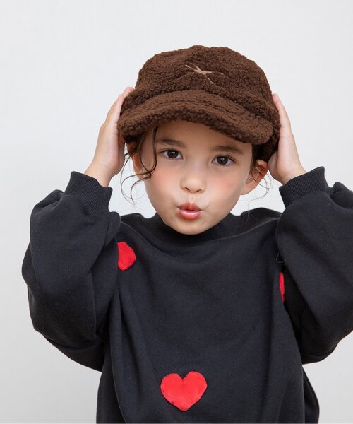 BREEZE（ブリーズ）の「ボアキャップ（キャップ・キッズ・アイボリー/ブラウン・50/54/58）」の2枚目の写真