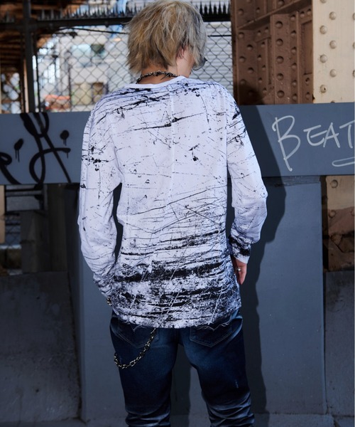 FUGA(フーガ)の「『FUGA/フーガ』全面プリントロングスリーブカットソー(Tシャツ/カットソー・メンズ・ブラック/ホワイト・M/L)」の8枚目の写真