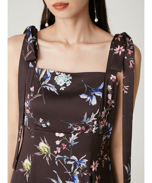 リボンディテールフローラルワンピース（ワンピース）｜FRAY I.D