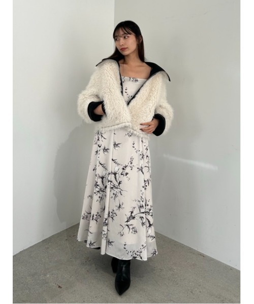 リボンディテールフローラルワンピース（ワンピース）｜FRAY I.D