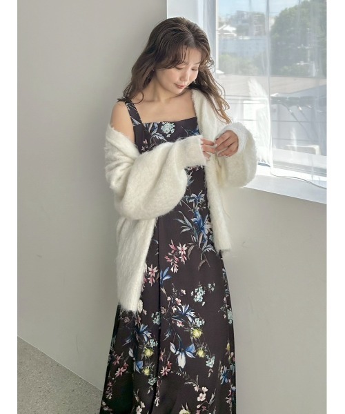 FRAY I.D（フレイアイディー）の「リボンディテールフローラルワンピース（ワンピース・レディース・ライトベージュ/ブラウン/ミント・0/1/00）」の15枚目の写真